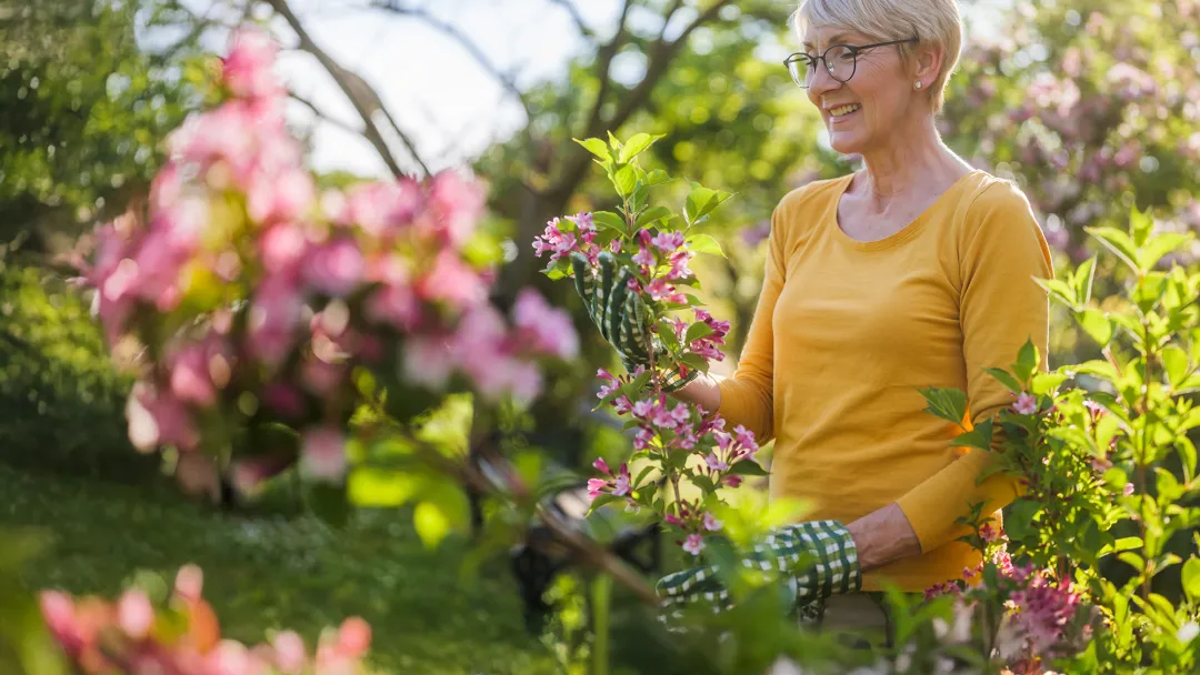 Woman in garden