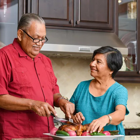 Couple Cooking Together