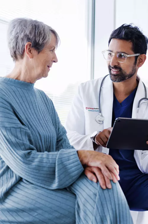 Doctor Showing Test Results to Patient